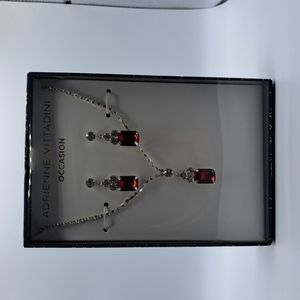 NIB Adrienne Vittadini Occasion Necklace and earring set